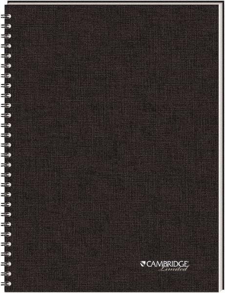 Cambridge - 80 Sheet, 5 x 8", Legal (Style) Meeting Notebook - Black - Americas Industrial Supply