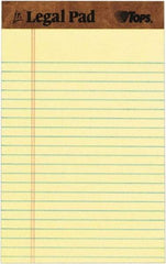 TOPS - 50 Sheet, 5 x 8", Narrow Legal Pad - Canary - Americas Industrial Supply