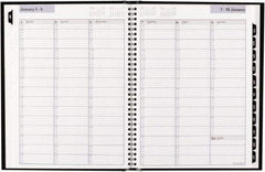 DayMinder - 52 Sheet, 8 x 11", Appointment Book - Black - Americas Industrial Supply