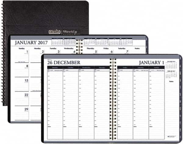 House of Doolittle - 12 Sheet, 8-1/2 x 11", Weekly/Monthly Planner - Black - Americas Industrial Supply