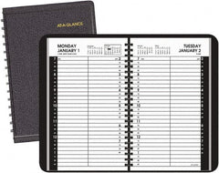 AT-A-GLANCE - 365 Sheet, 4-7/8 x 8", Appointment Book - Black - Americas Industrial Supply