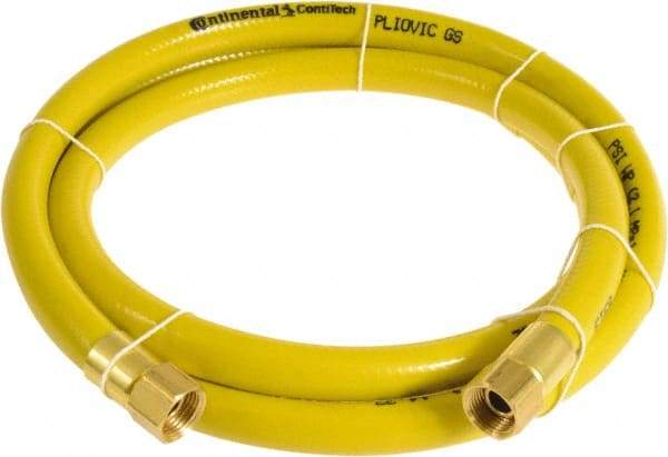 Continental ContiTech - 1/4" ID x 0.45" OD 20' Long Multipurpose Air Hose - FNPT x FNPT Ends, 300 Working psi, -10 to 158°F, 1/4" Fitting, Yellow - Americas Industrial Supply