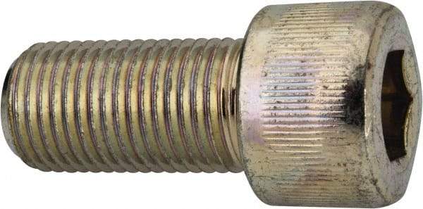 Value Collection - 1/2-20 UNF Hex Socket Drive, Socket Cap Screw - Alloy Steel, Zinc-Plated Finish, Fully Threaded, 1" Length Under Head - Americas Industrial Supply