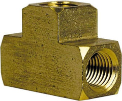 Cerro - 1/8 Female Thread, Brass Industrial Pipe Female Tee - FNPT, 1,200 psi - Americas Industrial Supply