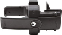 D&D Technologies - 3-1/4" Bar Latch Length, 4.17" High, Polymer Adjustable Gate Latch - Black Finish, 3-1/4" Bar Latch Projection, 1" Hole Diam - Americas Industrial Supply