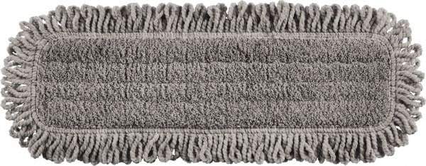 Rubbermaid - 525.78mm Long x 144.78mm Wide Microfiber Dust Mop Head - Black, Fringed & Looped Head, Launderable - Americas Industrial Supply