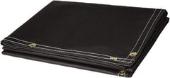 Steiner - 6' High x 6' Wide Vinyl Laminated Polyester Welding Curtain - Black, Grommet - Americas Industrial Supply