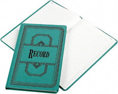 Boorum & Pease - 300 Sheet, 12-1/8 x 7-5/8", Record Rule Record/Account Book - Blue - Americas Industrial Supply