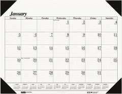 House of Doolittle - 12 Sheet, 22 x 17", Desk Pad - White - Americas Industrial Supply