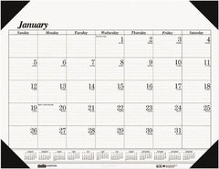 House of Doolittle - 12 Sheet, 18-1/2 x 13", Desk Pad - White - Americas Industrial Supply