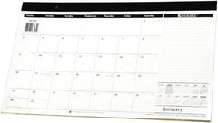 AT-A-GLANCE - 12 Sheet, 17-3/4 x 10-7/8", Desk Pad - White & Black - Americas Industrial Supply