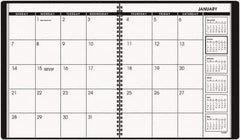 AT-A-GLANCE - 26 Sheet, 9 x 11", Planner Appointment Book - Black - Americas Industrial Supply