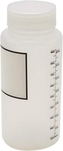 Dynalon Labware - 1,000 mL Wide-Mouth Bottle - Polypropylene, Translucent, 8.2" High x 3-1/2" Diam, 65mm Cap - Americas Industrial Supply
