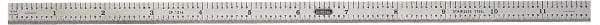 General - 12" Long, 1/100, 1/64, 1/32, 1/10" Graduation, Flexible Steel Rule - 5R Graduation Style, 15/32" Wide, Silver, Polished Finish - Americas Industrial Supply