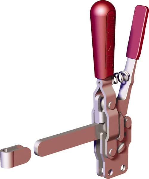 De-Sta-Co - 499 Lb Holding Capacity, Vertical Handle, Manual Hold Down Toggle Clamp - 57° Handle Movement, 99° Bar Opening, Solid Bar, Straight Base, Carbon Steel - Americas Industrial Supply