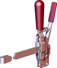 De-Sta-Co - 499 Lb Holding Capacity, Vertical Handle, Manual Hold Down Toggle Clamp - 57° Handle Movement, 99° Bar Opening, Solid Bar, Straight Base, Carbon Steel - Americas Industrial Supply