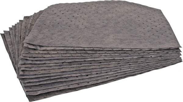 Brady SPC Sorbents - 34 Gal Capacity per Package, Universal Pad - 17" Long x 15" Wide, Gray, Polypropylene - Americas Industrial Supply