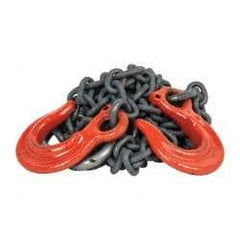Lift-All - 6' Long, 3,600 Lb Basket Capacity, 3,600 Lb Vertical Capacity, Steel Web Sling - DOS Chain Sling, 7/32" Diam Chain - Americas Industrial Supply