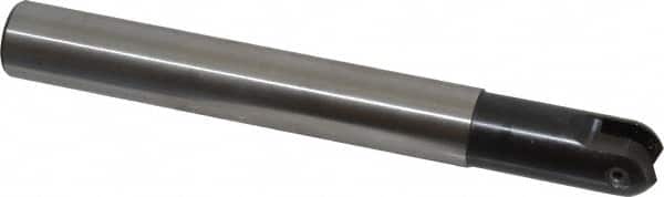 LMT - 3/4" Cut Diam, 1.77" Max Depth of Cut, 3/4" Shank Diam, 6.3" OAL, Indexable Ball Nose End Mill - 1.77" Head Length, Straight Shank, EBG-R Toolholder, WPR 0750 Insert - Americas Industrial Supply