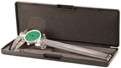 Value Collection - 0" to 6" Range, 0.001" Graduation, 0.1" per Revolution, Dial Caliper - Green Face, 1.57" Jaw Length - Americas Industrial Supply