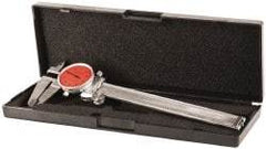 Value Collection - 0" to 6" Range, 0.001" Graduation, 0.1" per Revolution, Dial Caliper - Red Face, 1.57" Jaw Length - Americas Industrial Supply