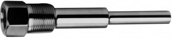 Alloy Engineering - 6 Inch Overall Length, 3/4 Inch Thread, Brass Standard Thermowell - 4-1/2 Inch Insertion Length - Americas Industrial Supply