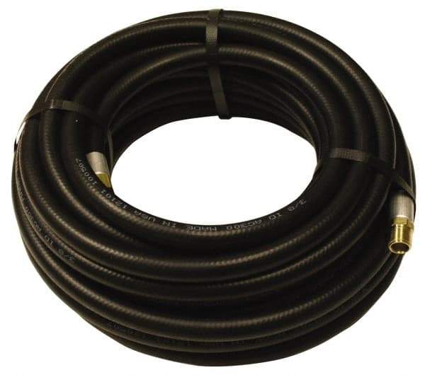 Alliance Hose & Rubber - 5/8" ID x 1" OD 50' Long Multipurpose Air Hose - MNPT x FNPT(Swivel) Ends, 300 Working psi, -40 to 190°F, 3/4" Fitting, Black - Americas Industrial Supply