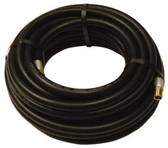 Alliance Hose & Rubber - 1-1/4" ID x 1-25/32" OD 50' Long Multipurpose Air Hose - MNPT x FNPT(Swivel) Ends, 150 Working psi, -40 to 190°F, 1-1/4" Fitting, Black - Americas Industrial Supply