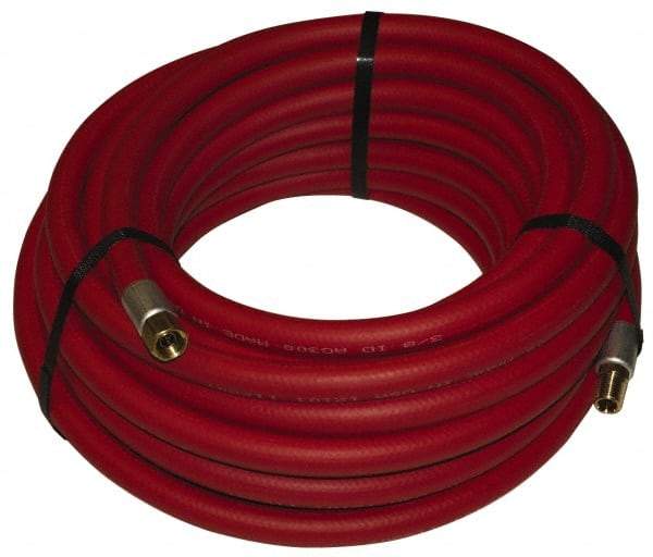 Alliance Hose & Rubber - 1-1/4" ID x 1-25/32" OD 50' Long Multipurpose Air Hose - MNPT x FNPT(Swivel) Ends, 150 Working psi, -40 to 190°F, 1-1/4" Fitting, Red - Americas Industrial Supply