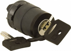 Schneider Electric - 22mm Mount Hole, 2 Position, Key Operated, Selector Switch Only - Black, Maintained (MA), Nonilluminated, Shock, Vibration and Water Resistant - Americas Industrial Supply