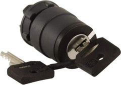 Schneider Electric - 22mm Mount Hole, 2 Position, Key Operated, Selector Switch Only - Black, Momentary (MO), Nonilluminated, Shock, Vibration and Water Resistant - Americas Industrial Supply