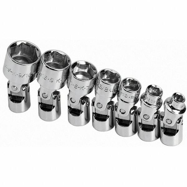 SK - 1/4" Drive Standard Socket Set - 3/16 to 9/16", Inch Measurement Standard - Americas Industrial Supply