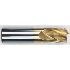 3/8" Dia. - 2-1/2" OAL - Chip Breaker-Solid CBD - TiCN-Single End Roughing End Mill - 4 FL - Americas Industrial Supply