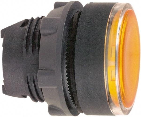 Schneider Electric - 22mm Mount Hole, Flush, Pushbutton Switch Only - Round, Orange Pushbutton, Illuminated, Maintained (MA) - Americas Industrial Supply