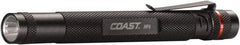 Coast Cutlery - White LED Bulb, 100 Lumens, Industrial/Tactical Flashlight - Black Aluminum Body, 2 AAA Batteries Included - Americas Industrial Supply