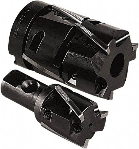 Seco - 32mm Cut Diam, 40mm Max Depth of Cut, 25mm Shank Diam, Indexable Square Shoulder End Mill - Weldon Shank, 90° Lead Angle, Through Coolant - Americas Industrial Supply