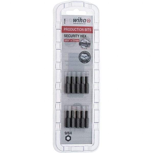 Wiha - 25mm Hex Screwdriver Bit - 1/4" Drive, 1" OAL - Americas Industrial Supply