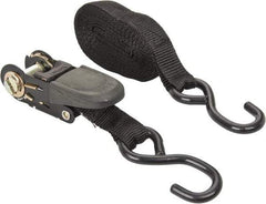 Erickson Manufacturing - 15' Long x 1" Wide, 1,200 Lb Basket Capacity, 1,200 Lb Vertical Capacity, Nylon Web Sling - Black - Americas Industrial Supply