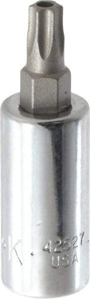 SK - 1/4" Drive, T27 Torx Bit Socket - 1-3/4" OAL, Tamper Resistant - Americas Industrial Supply