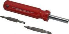 Value Collection - 4 Piece Phillips & Slotted Screwdriver Set - Blade Sizes: Width 3/16 & 9/32, Bit Sizes: Philips #1 & #2, Tip Thickness: 3/16 & 1/4 - Americas Industrial Supply