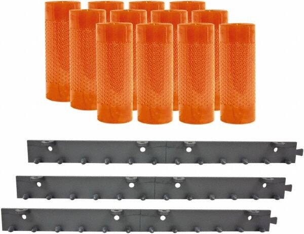 Aleco - 6' Door Width x 8' Door Height PVC AmberTech Anti-Insect Strip Door Kit - Amber - Americas Industrial Supply