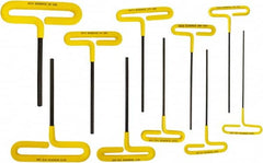 Bondhus - 10 Piece T-Handle Cushion Grip Hex Key Set - Hex Range 3/32 to 3/8" - Americas Industrial Supply