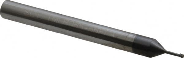 Scientific Cutting Tools - #2-56 UNC, 0.065" Cutting Diam, 3 Flute, Solid Carbide Helical Flute Thread Mill - Internal Thread, 0.2" LOC, 2-1/2" OAL, 1/4" Shank Diam - Americas Industrial Supply