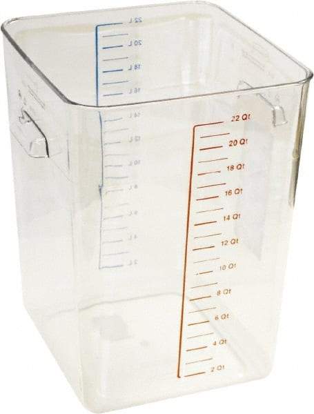 Rubbermaid - Rectangular, Clear Polycarbonate Food Storage Container - 14.4" High x 10-1/2" Wide x 11.3" Long - Americas Industrial Supply