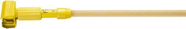 Rubbermaid - 54" Standard Hardwood Clamp Jaw Mop Handle - 5" Mop Head Band, Plastic Connector, Use with Wet Mops - Americas Industrial Supply