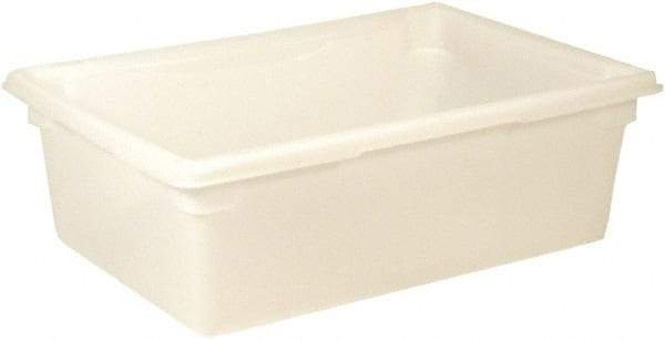 Rubbermaid - Rectangular, White Polyethylene Food Tote Box - 9" High x 18" Wide x 26" Long, with Snap-On Lid - Americas Industrial Supply