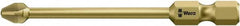 Wera - #2, Harpoon Phillips Power Screwdriver Bit - 1/4" Drive, 2-3/4" OAL - Americas Industrial Supply