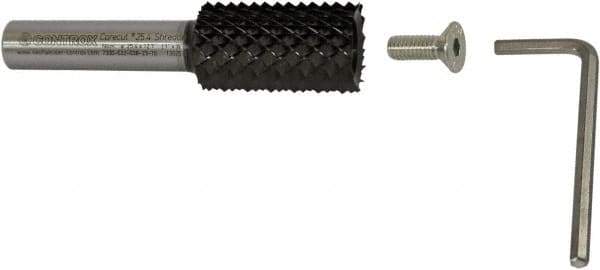 Controx - 7/8" Diam, 1-1/2" LOC, Plain End, Powdered Metal Diamond Pattern Router Bit - Right Hand Cut, 3-1/2" OAL - Americas Industrial Supply