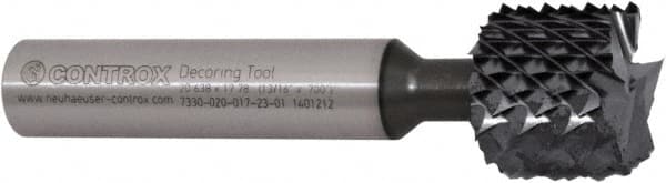 Controx - 14.22mm Diam, 0.2" LOC, Square End, Solid Carbide Diamond Pattern Router Bit - Right Hand Cut, 2-45/64" OAL - Americas Industrial Supply