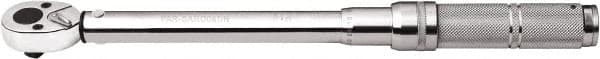 Paramount - 3/8" Drive Micrometer Type Ratchet Head Torque Wrench - 4.5 N/m to 23 N/m Torque, 11-21/32" OAL, 1 In/Lb Graduation - Americas Industrial Supply